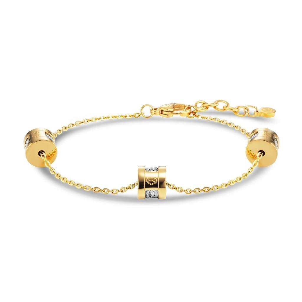 CHARRIOL สร้อยข้อมือ 06-104-1139-40 Bracelet with 3 Charms - Steel Yellow PVD
