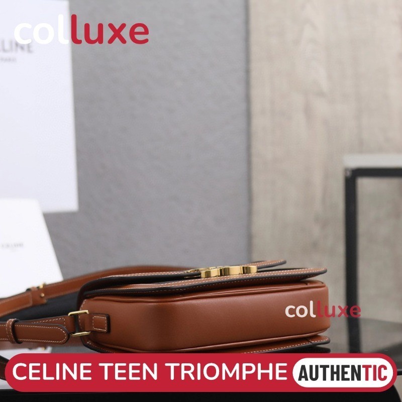 ,,Celine Teen Triomphe Shoulder Bag 188423 Cowhide หนังวัว กระเป๋าสะพายผู้หญิง frty