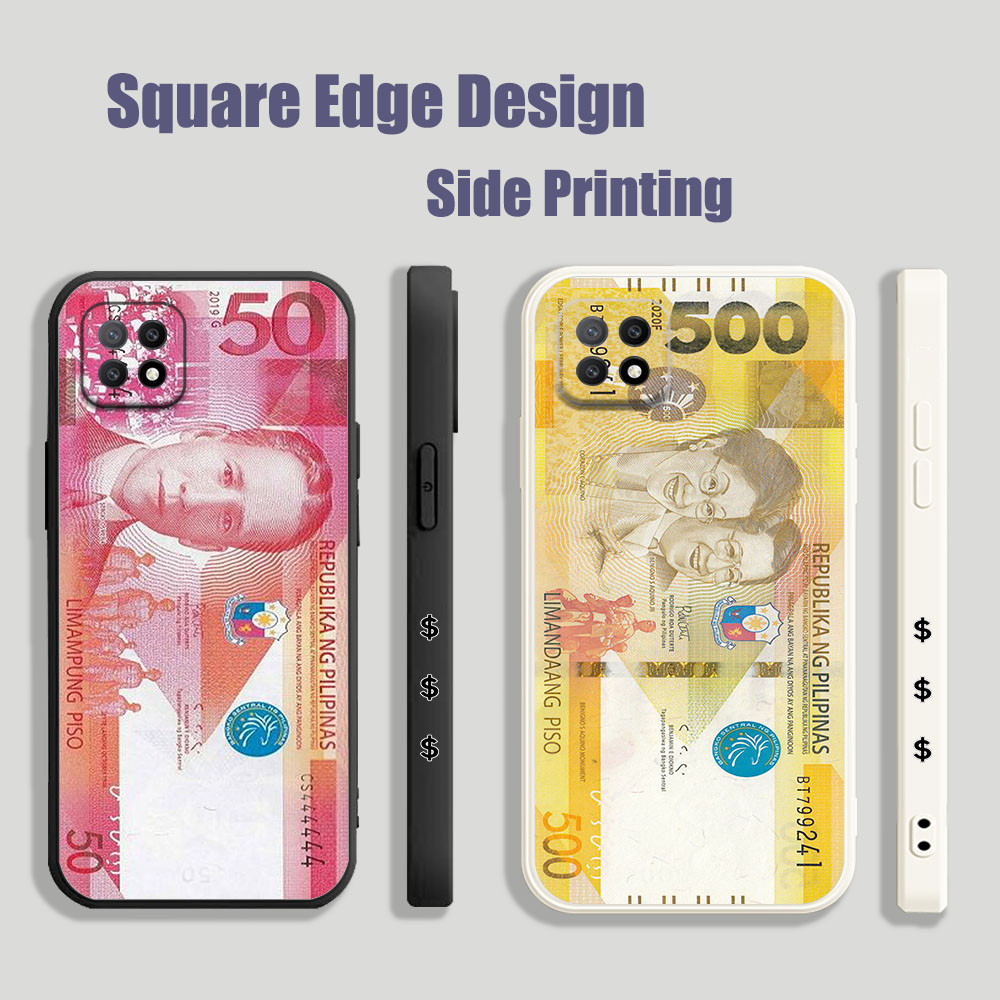 ปลอกสําหรับ OPPO A8 A31 A1K F9 Pro A52 A72 A92 A59 F1S A7X A71 เงิน peso 500 Piso IAS09 เคสโทรศัพท์ข