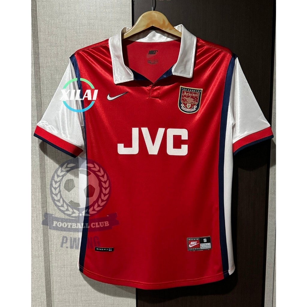 Xilai Retro เสื้อฟุตบอลย้อนยุค Arsenal ปี1998/1999 Home เฟล๊ก HENRY, BERGKAMP กล้ารับประกันสินค้า
