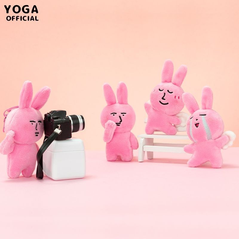 ♞,♘กระต่ายสีชมพู myfriend การ์ตูนตลกตุ๊กตาจี้น่ารักประติมากรรมทรายคู่กระเป๋าจี้ของขวัญน่ารัก