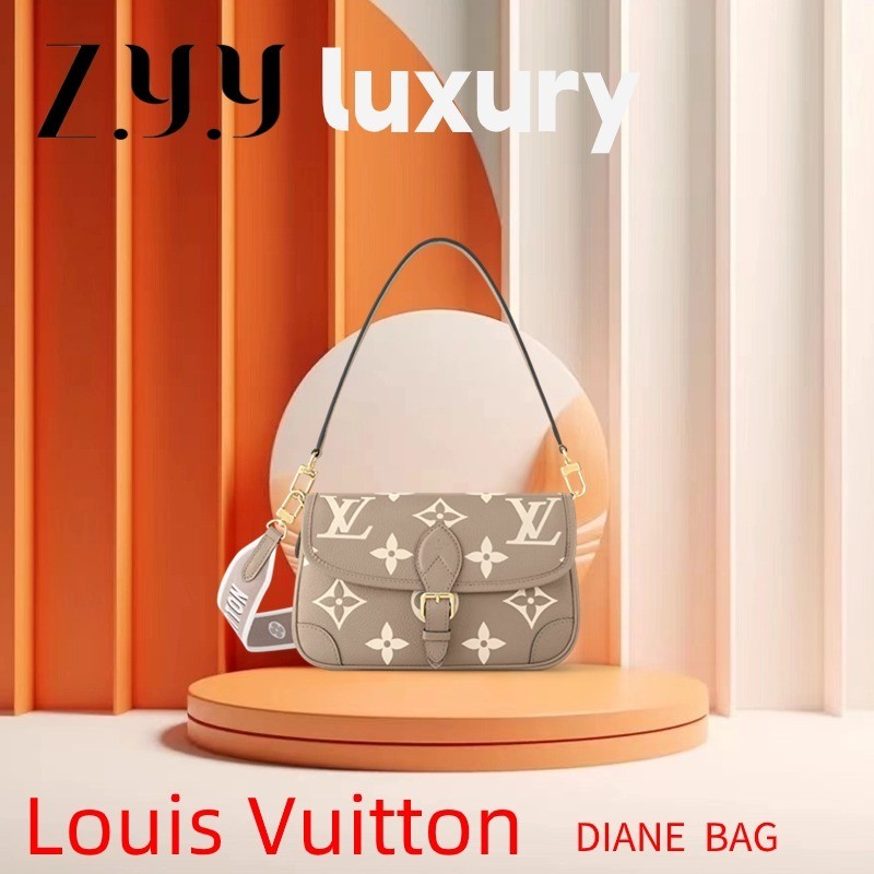 New Hot  ราคาพิเศษ Ready Stock หลุยส์ วิตตอง Louis Vuitton DIANE Women's Shoulder Bags Crossbody Ba