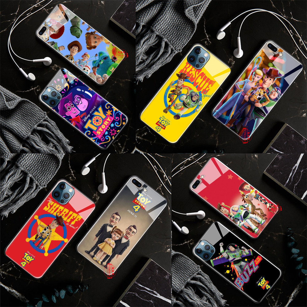 เคสโทรศัพท์มือถือกระจกนิรภัย ลาย Toy Story L283 สําหรับ iPhone 14 Plus 13 Pro Max