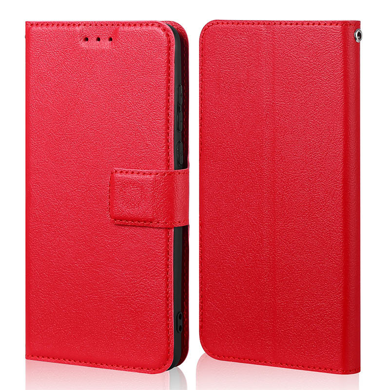 เคสพลิกสําหรับ Wiko View Xl Grain Wallet ฝาครอบหนัง PU