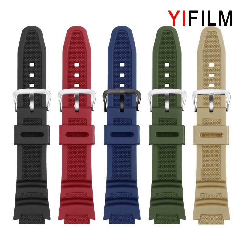 Yifilm สายนาฬิกาข้อมือยางซิลิโคน แบบเปลี่ยน สําหรับ Casio G-shck W-737 W737H F-91W F91W F94 F84 F10