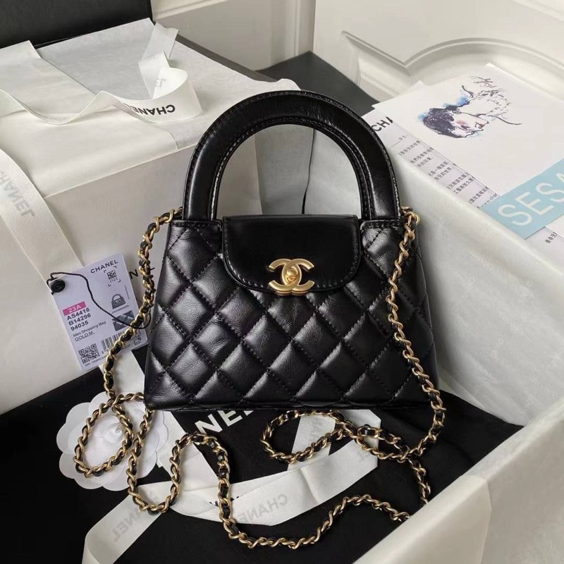 ♞Chanel mini shopping bag(Ori) size 19x13x7 cm.
