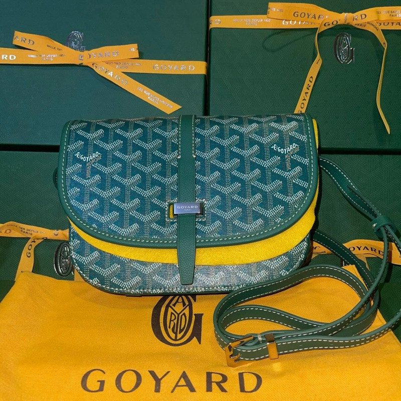 พร้อมส่งจากไทย แท้Goyard Belvedere สีเขียว
