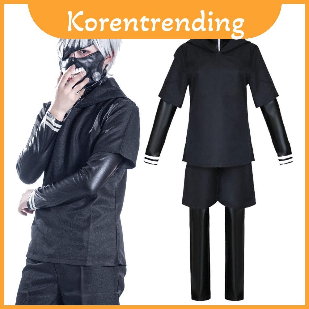 เสื้อกันหนาวมีฮู้ด Cosplay แบบ Ghoul Kaneki Tokyo Ken งานประณีต ระบายอากาศได้ดี
