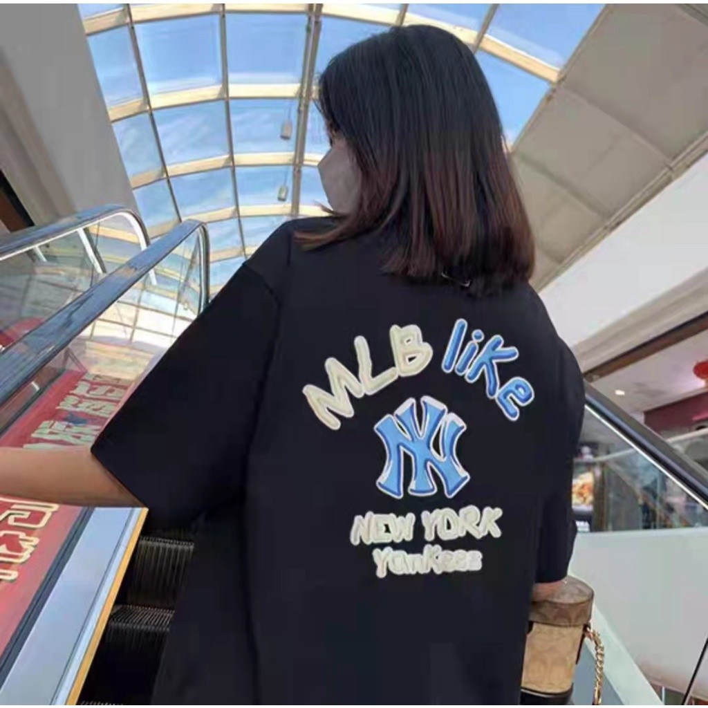 ♞,♘,♙MLB (พร้อมส่ง) เสื้อยืด MLB LIKE TUBE SERIES OVERSIZED เสื้อยืดพิมพ์ลาย เสื้อยืดผ้าคอตตอนแท้ ข