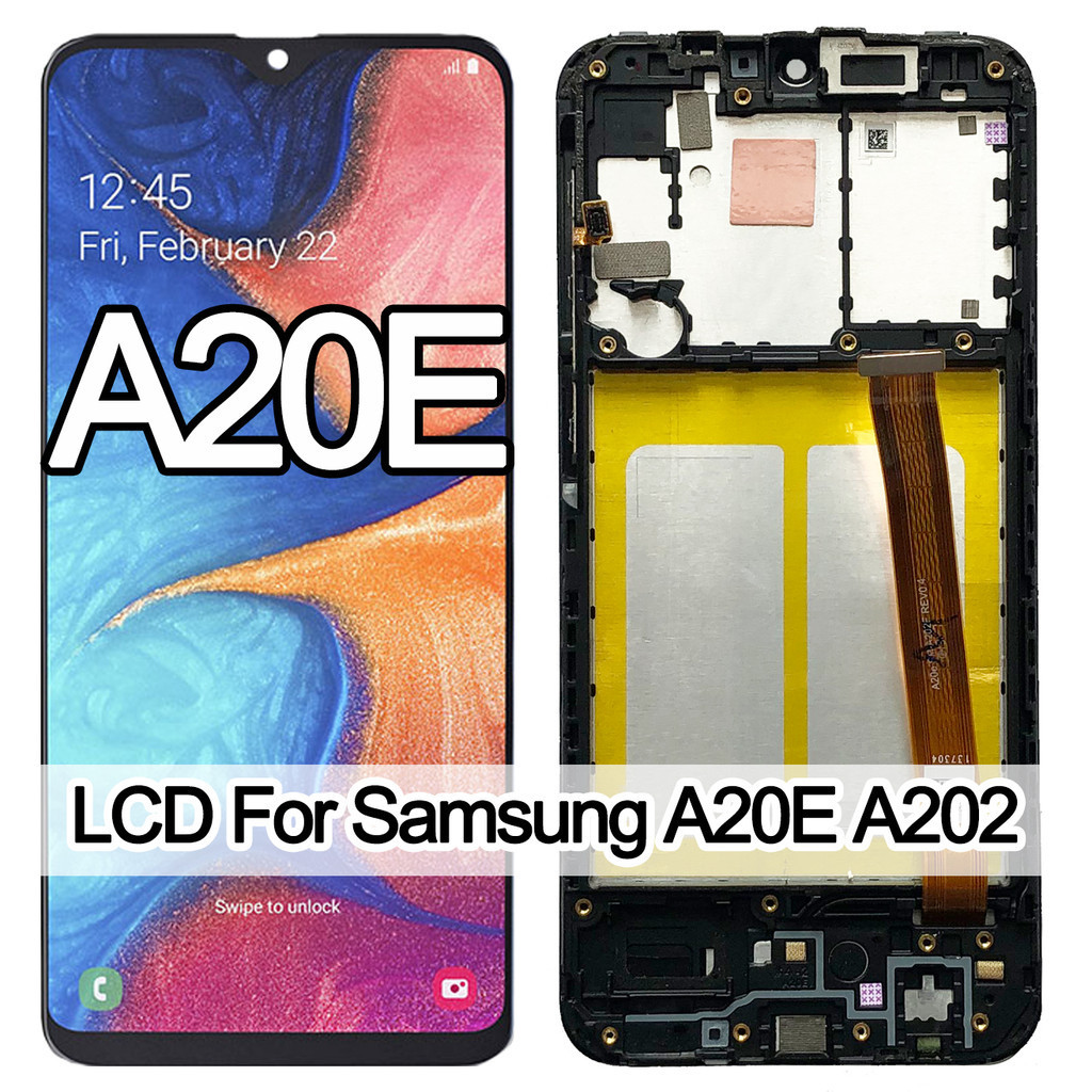 5.8 ''Incell สำหรับ Samsung Galaxy A202f A202 A202ds แอลซีดีหน้าจอสัมผัสอะไหล่ A20e จอ LCD