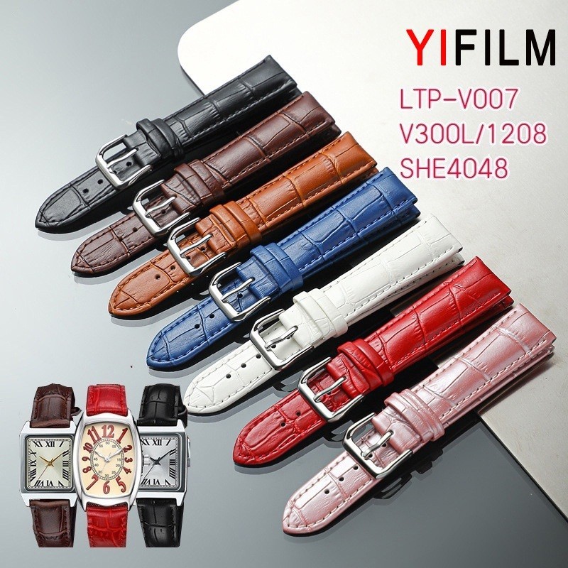 สายนาฬิกาข้อมือหนัง สําหรับ Casio LTP-V007L MTP-1303 1375 LTP-V007L-7E1 1208 LTH-1060 4048