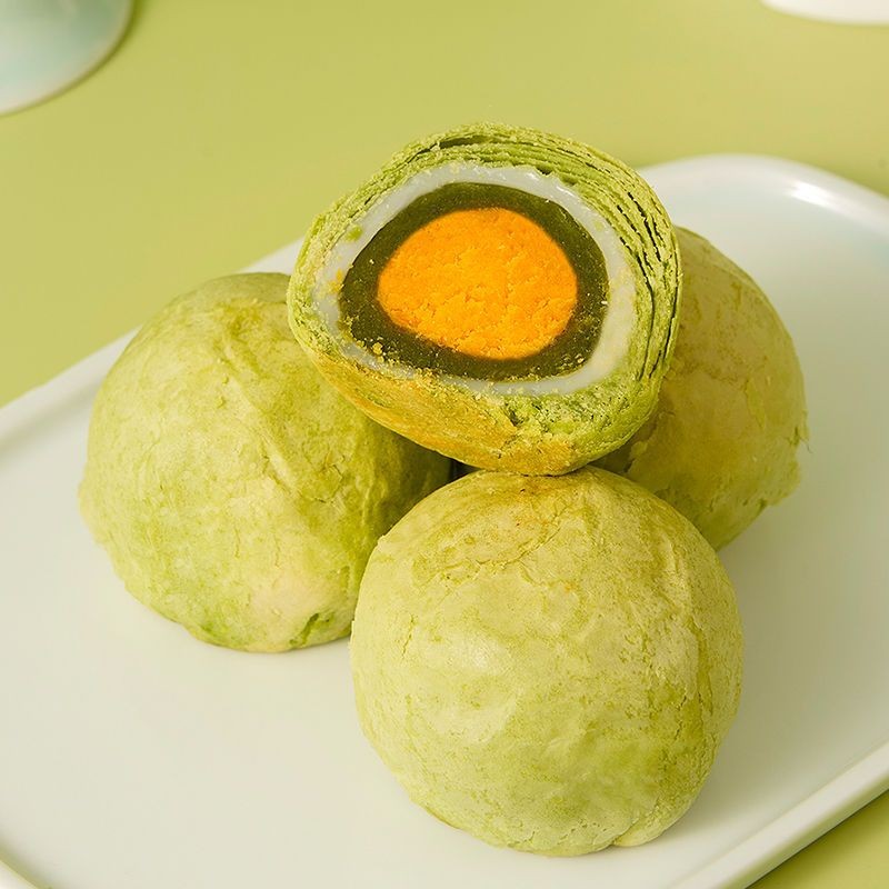 Xuanma Matcha Crisp 330G ไข่แดงซอสหิมะ Meiniang ขนมร้อนอาหารเช้าขนมขบเคี้ยว