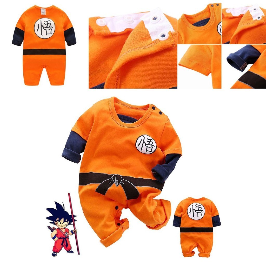 ชุดบอดี้สูท รอมเปอร์ คอสเพลย์ Dragon Ball Z เครื่องแต่งกายฮาโลวีน สําหรับเด็กทารกแรกเกิดผู้ชาย