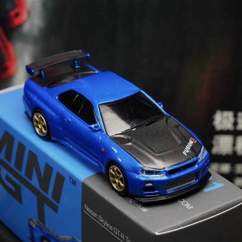 Mini GT1: 64 531 Nissan Skyline Skyline GT-R R34 โมเดลรถโลหะผสม