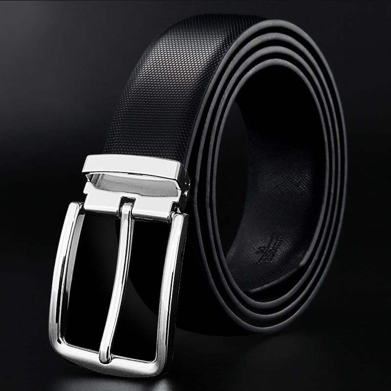 เข็มขัดหนัง สีขาว สไตล์เกาหลี เรียบง่าย สําหรับผู้ชาย นักเรียน - รูปที่ 7