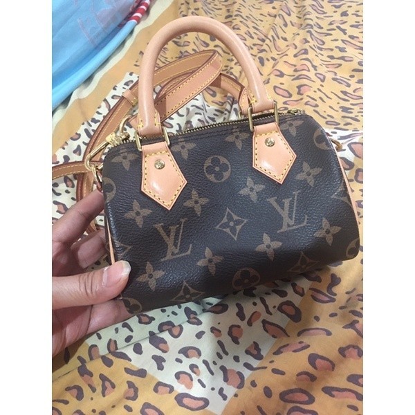 ♞,♘,♙LV Speedy nano รุ่นใหม่ถอดสายได้ สวยงานแปลงจากแคนวาสกระเป๋าใบใหญkeepall