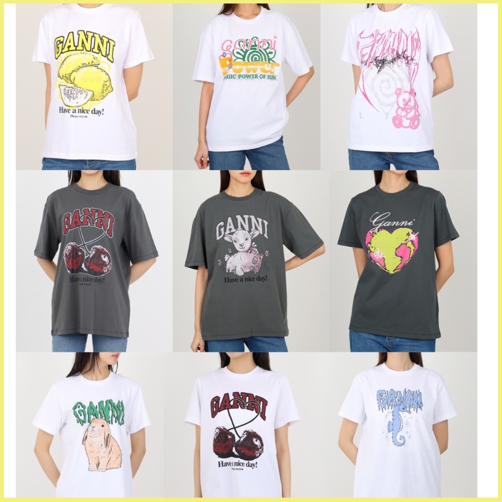 ♞,♘Ganni T-Shirt  - preorderoppa qw