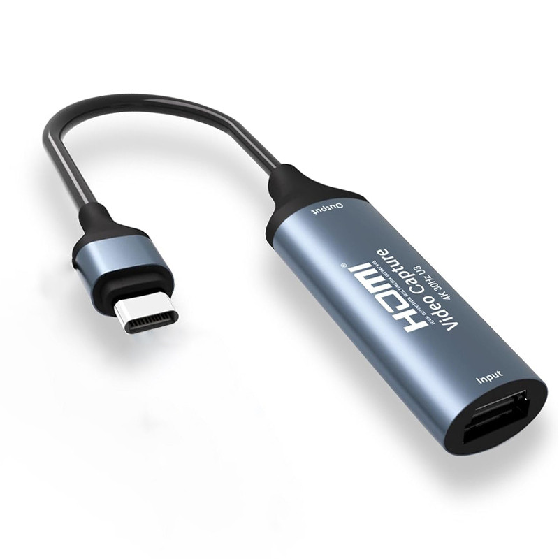 การ์ดจับภาพวิดีโอ Type-C 4K HDMI เข้ากันได้กับ USB3.0 Video Grabber กล่องบันทึก 1080P ms2130 สําหรับ