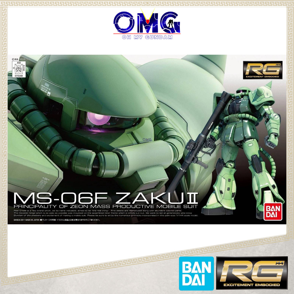 Bandai Gundam RG MS-06F Zaku II 61596 70388 1/144 1 144 Real Grade OMG MS06F Zaku 2 RG Zaku 2 RG MS0