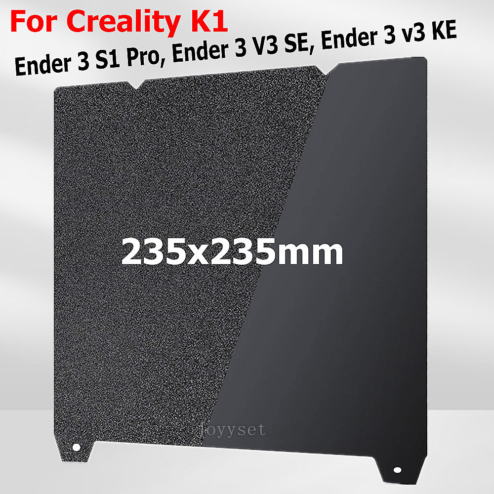 Smooth สีดํา PEI แผ่นสําหรับ Creality K1 Build แผ่น Ender 3 V3 SE, V3 KE แผ่นสองด้านพิมพ์ผ้าปูที่นอน