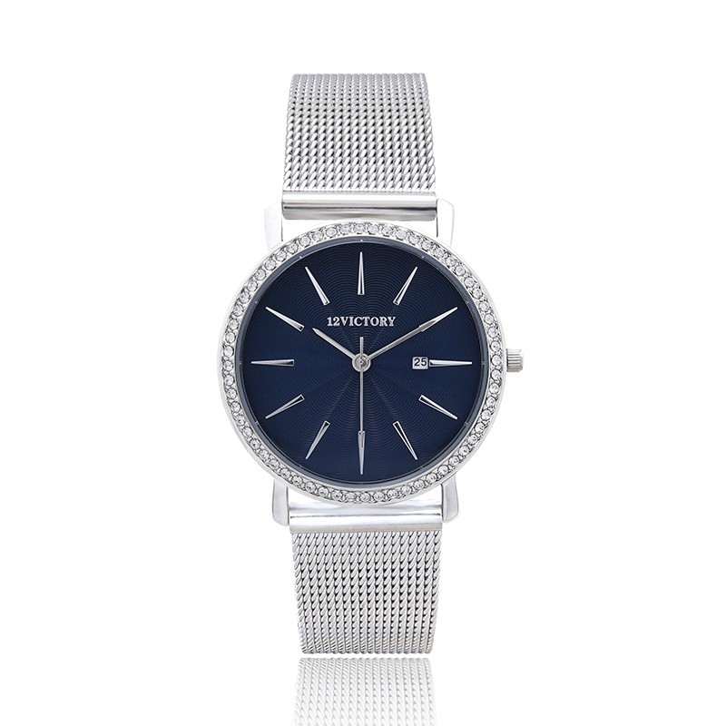 12VICTORY LWA0177-ABU นาฬิกาผู้หญิง ประดับคริสตัลนำเข้าจากประเทศออสเตรีย