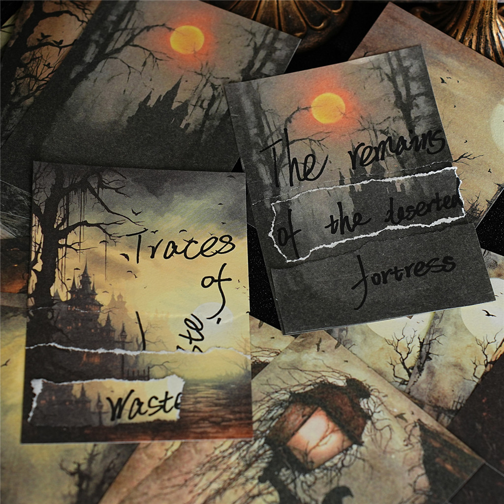 20 ชิ้น/ล็อตแผ่นบันทึกวัสดุกระดาษเต้นรําใน Dark Junk Journal Scrapbooking Retro พื้นหลังตกแต่ง