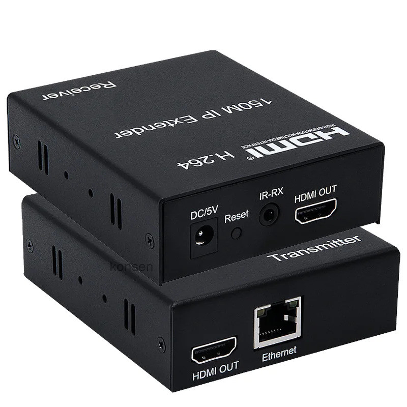 H.264 HDMI IP Extender มากกว่า Cat5e/6 1080P HDMI Ethernet Extender รองรับหนึ่ง TX ถึงหลาย RX ผ่านสว