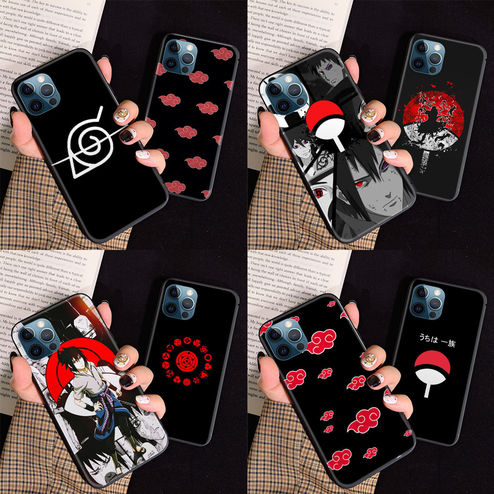 เคสโทรศัพท์มือถือแบบนิ่ม TPU ลายโลโก้ Akatsuki Naruto L59 สําหรับ iPhone 14 Plus 15 Pro Max