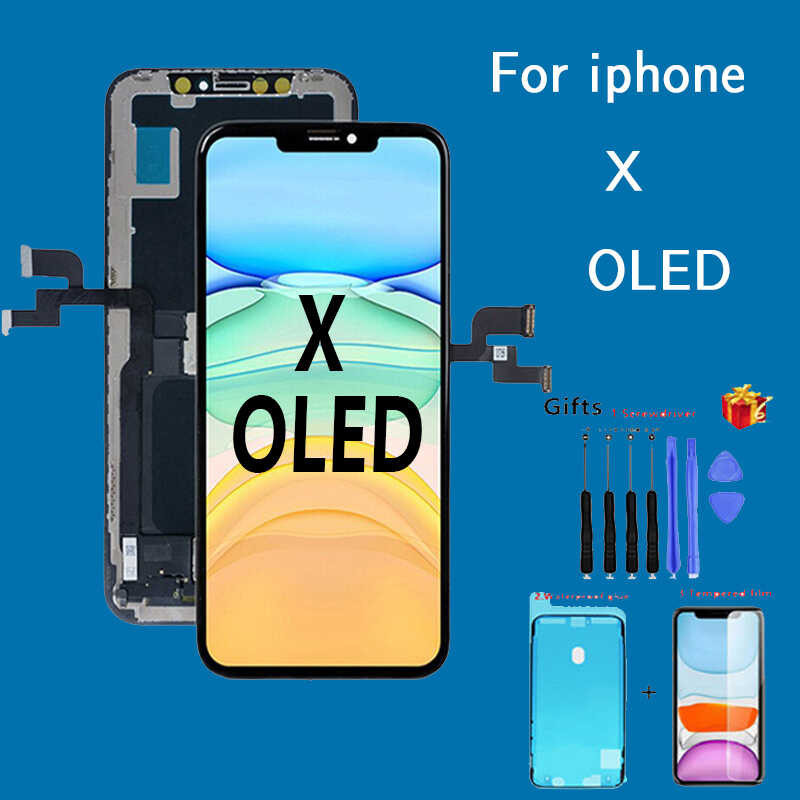 หน้าจอแอลซีดีสำหรับไอโฟน 11 Emeent อะไหล่3d ชุดดิจิไทเซอร์ระบบสัมผัสสำหรับ Iphone XS MAX XR X LCD