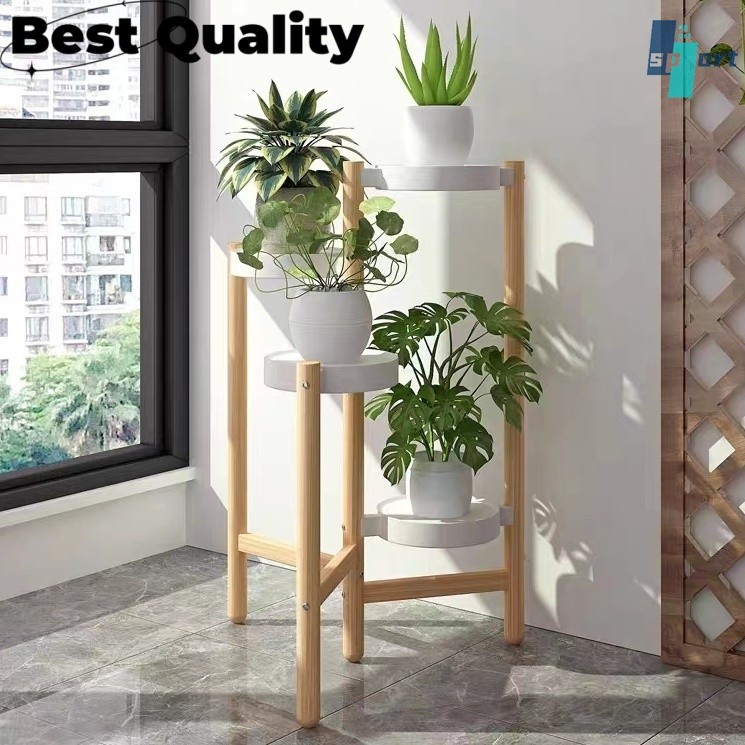 hot🔥การประกันคุณภาพ🔥 import [Ready Stock]Potted Plants Shelf Indoor Flower Rack With Steel Frame
