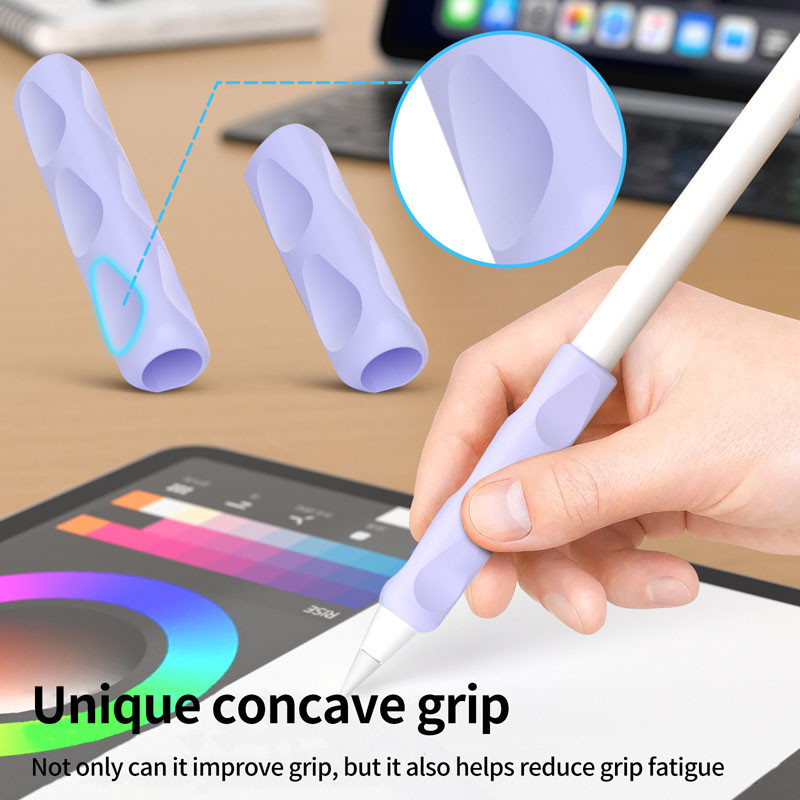 เคสซิลิโคนอ่อนนุ่มสําหรับ iPad Apple Pencil Pro 2 1 USB-C รุ่น Soft Sleeve 2nd 1st Gen Pen Holder Anti-drop Grip Ergonomic Non-slip Protector Cover