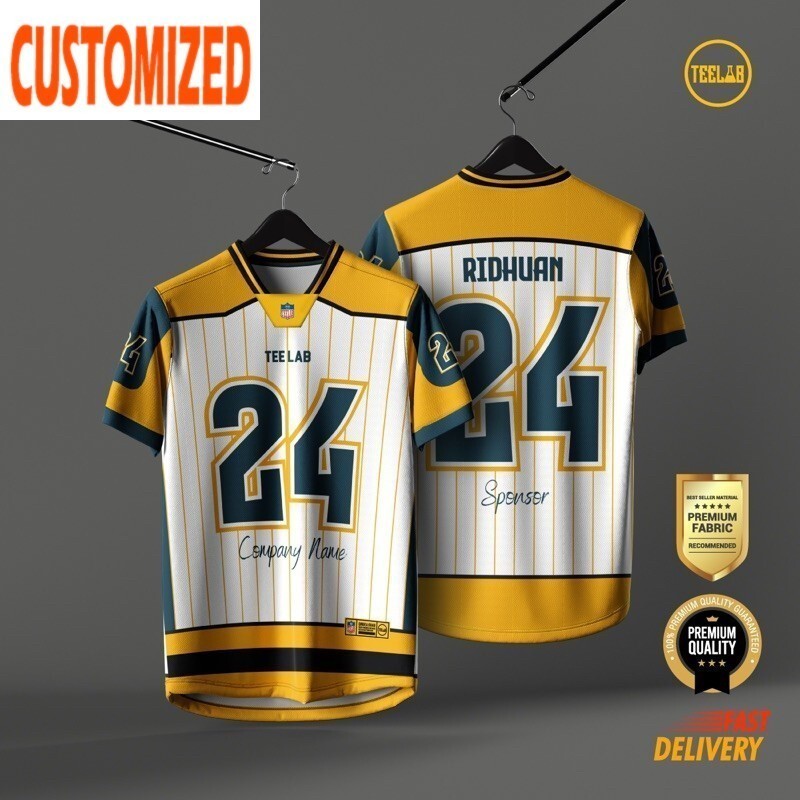 ฟรีชื่อที่กําหนดเองหมายเลขใหม่ Nfl Jersey Ball Futsal Football Jersey Mens Malaysia Team Jersey Thai