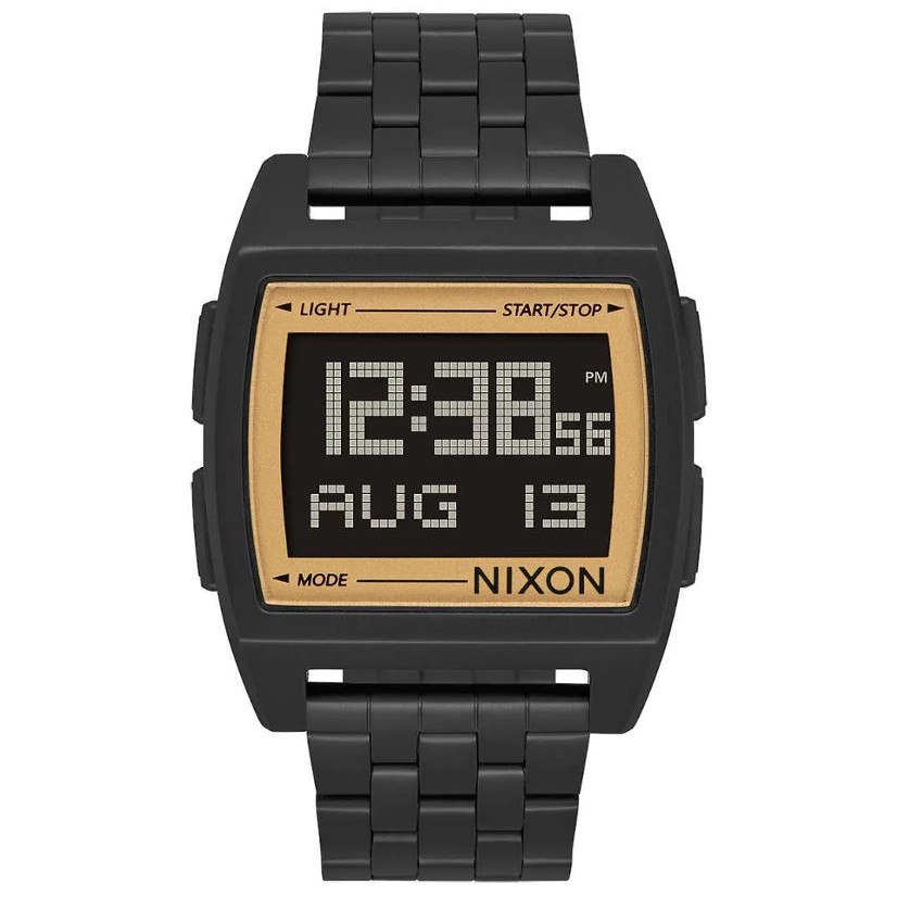 Nixon Base รุ่น NXA11071031-00 นาฬิกาข้อมือผู้ชายผู้หญิง สายสแตนเลส สีดำ หน้าปัด 38 มม.