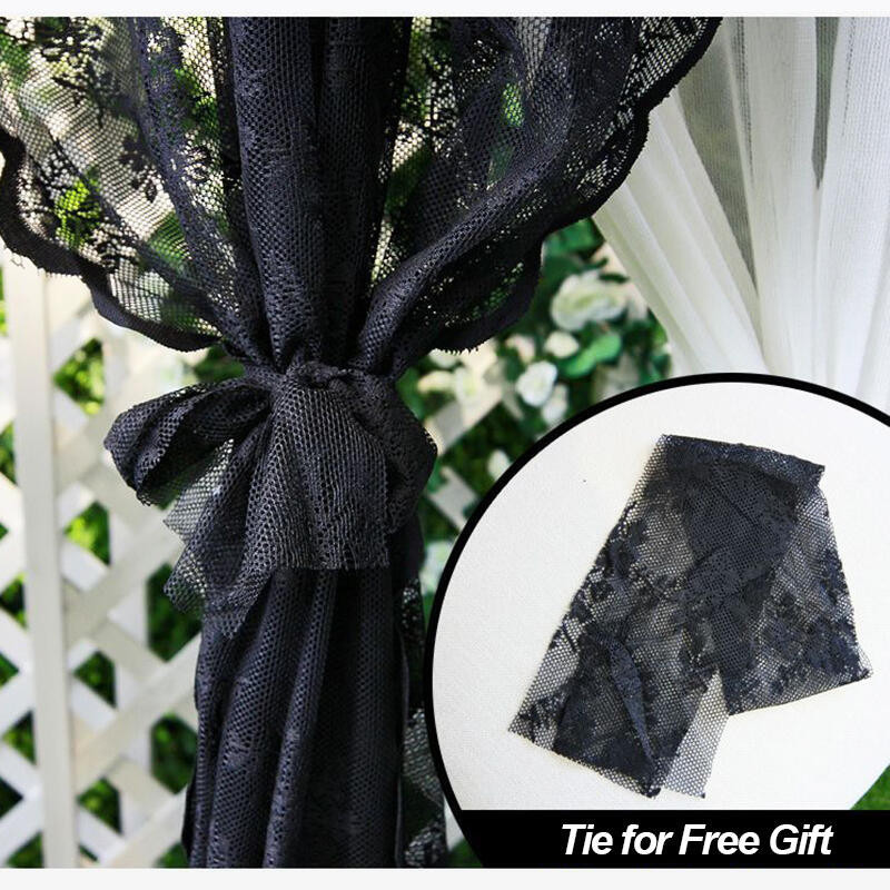 แนะนำ ผ้าม่าน ผ้าม่าน ผ้าโปร่ง แต่งลูกไม้ สีดํา สไตล์ฝรั่งเศส วินเทจ สําหรับตกแต่งหน้าต่าง ระเบียง บ้าน ห้องนอน ราคาพิเศษ มีเก็บเงินปลายทาง