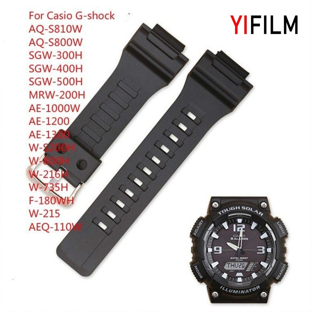 สายนาฬิกาข้อมือหนัง Pu สําหรับ Casio G Shock Aqs810W Aqs800W  W735H Aeq110W - 800 H W - 200 H 216 H