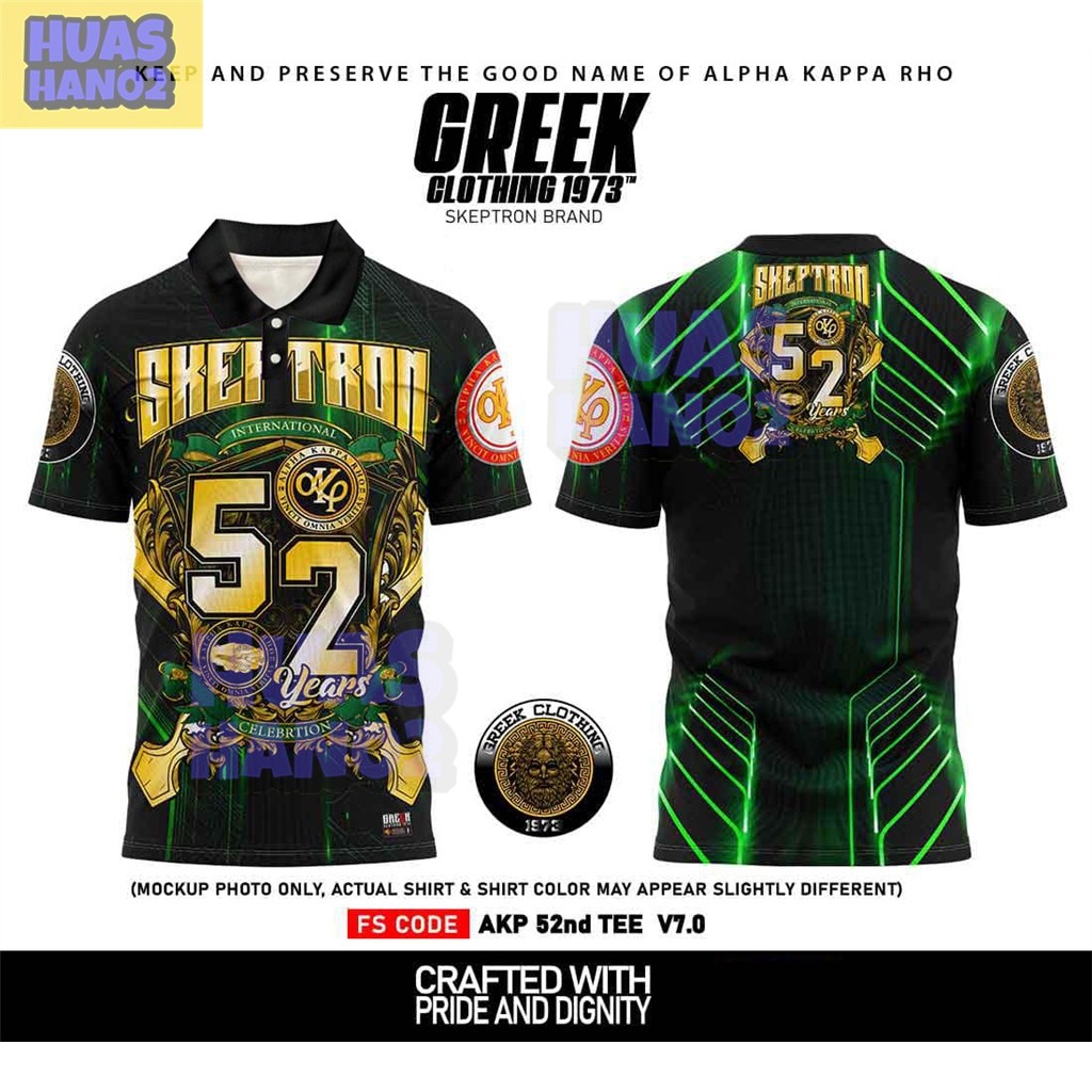 2025 AKP 1973 Alpha Kappa Rho V34 52th ออกแบบใหม่ครบรอบ Skeptron 52st เสื้อผ้าเสื้อยืดสําหรับชาย 3