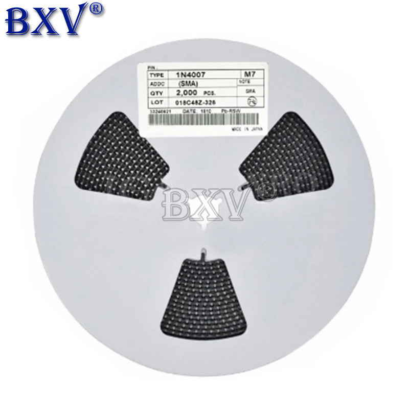 1Reel=2000PCS 1N4001 M1 1N4004 M4 1N4007 M7 FR107 RS1M FR207 RS2M HER108 US1M SF18 ES1J SF14 ES1D ได