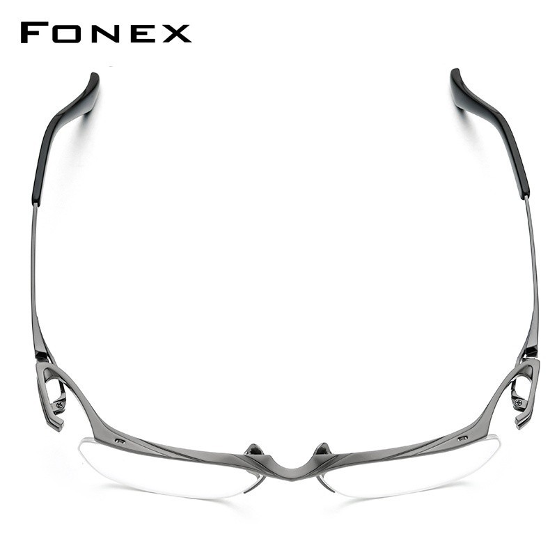 Fonex แว่นตา กรอบไทเทเนียม ไร้ขอบ ทรงสี่เหลี่ยม สําหรับผู้ชาย F85709