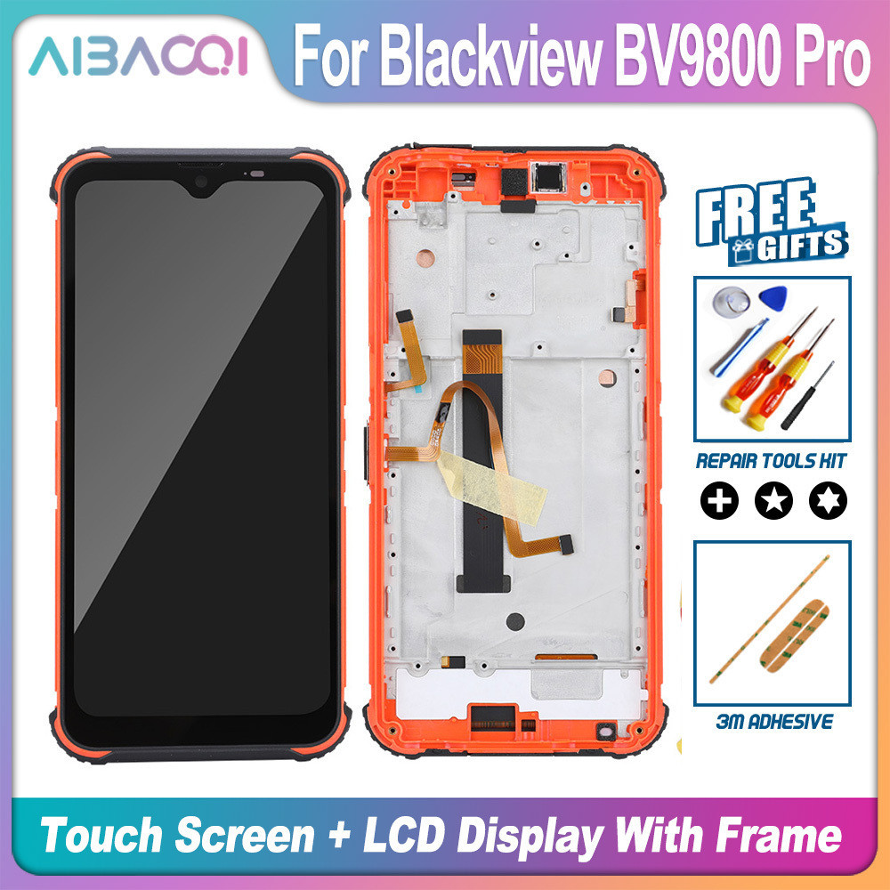 Aibaoqi ใหม่6.3นิ้ว Touch Screen 2340X1080จอแสดงผล LCD + กรอบสำหรับ Blackview Bv9800 Pro Android 9.0