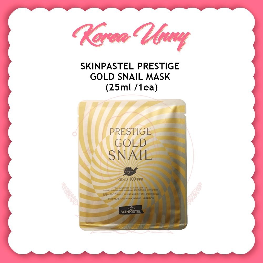 [SKINPASTEL] Prestige Gold SNAIL Mask 25 มล. (1 ชิ้น) / มาสก์ / ทอง / กําจัดริ้วรอย / ของขวัญประตู