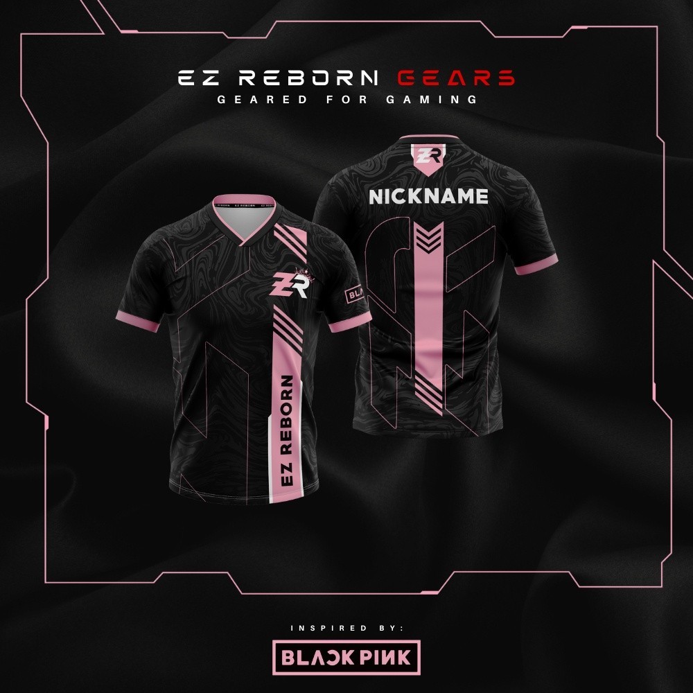 ปรับแต่ง Esports Jersey EZR Esports V2 BLACKPINK Esports Jersey Ph Custom Ml Jersey Codm เกม Esport 