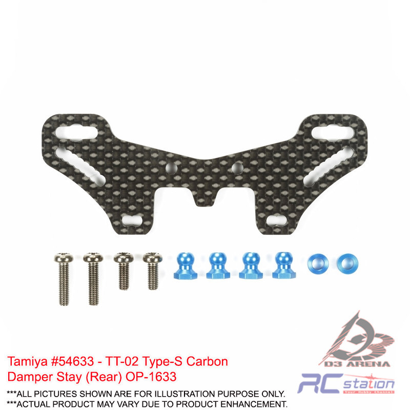 Tamiya 54633 - TT-02 Type-S Carbon Damper Stay (หลัง) OP-1633