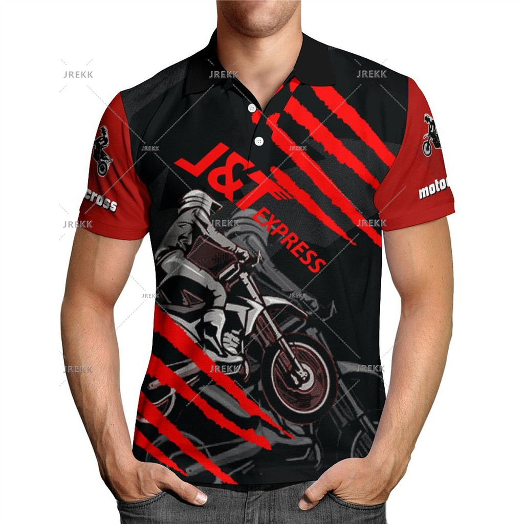 ใหม่ Jersey เสื้อโปโลแขนสั้น พิมพ์ลาย J&T Express 3D น้ําหนักเบา ระบายอากาศ สําหรับเด็ก และผู้ใหญ่ ไ