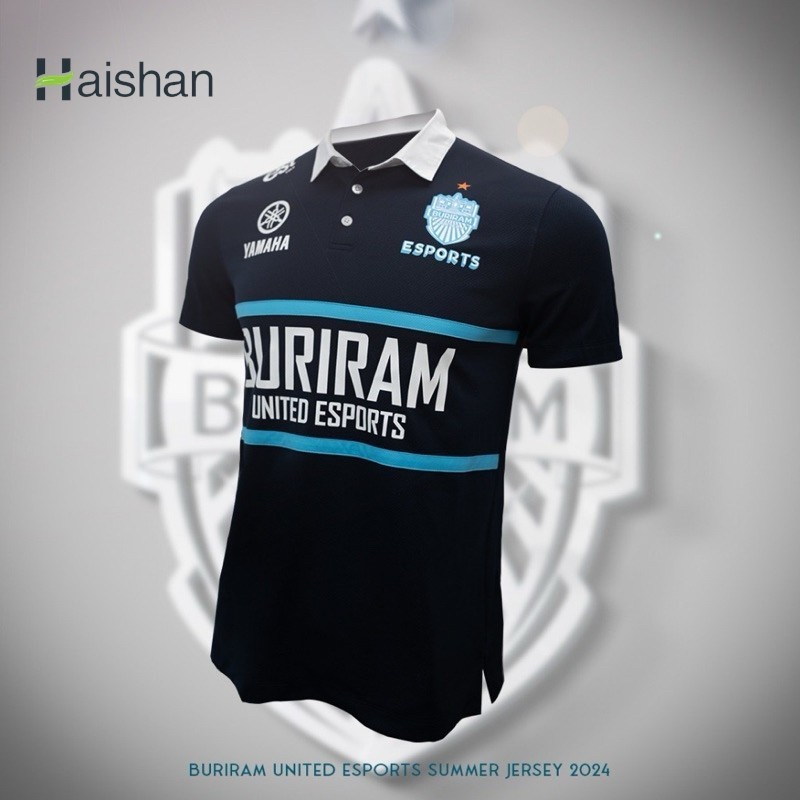 (hai Shan) เสื้อแข่ง Buriram E-Sport Jersey Polo 2024 Dark Navy ของแท้จากสโมสร BURIRAM UNITED