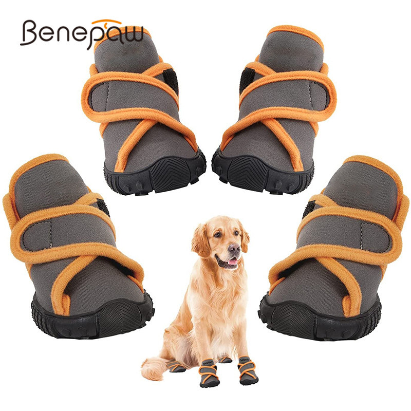 Benepaw รองเท้าบูทสัตว์เลี้ยง แบบนิ่ม กันน้ํา กันลื่น ปรับได้ สําหรับสุนัข เดินป่า วิ่ง