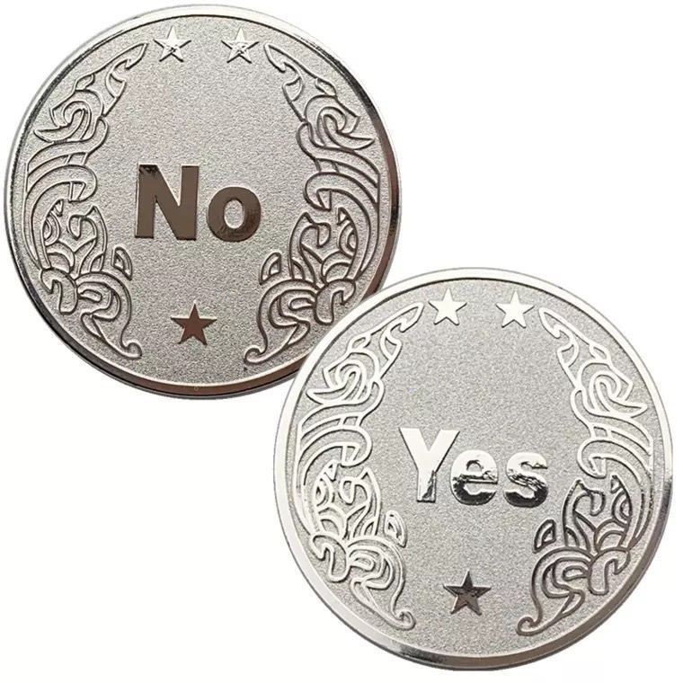 ♞,♘,♙Moonlight Silver Version YES NO Decision Coin Entertainment Props Creative Coin