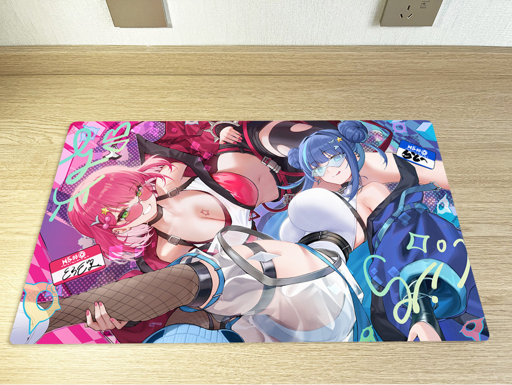 Yugioh สาว Playmat Evil Twin Kisikil Lilla TCG CCG Mat Trading การ์ดเกมตารางโต๊ะแผ่นรองเม้าส์ยาง