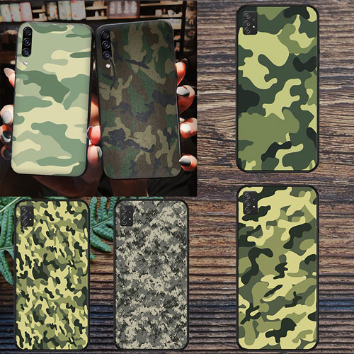 นุ่มสีดํา Redmi 8 8A 9 9A 9C 9T 9C NFC S2 10 K50 K50 pro P กองทัพลายพรางเคสโทรศัพท์