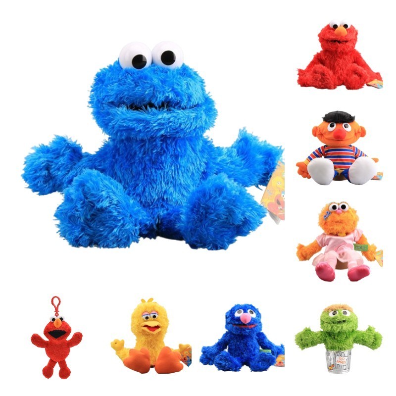 ตุ๊กตาหุ่นมือ รูปการ์ตูน Sesame Street Elmo Cookie Monster Ernie ของเล่นสําหรับเด็ก