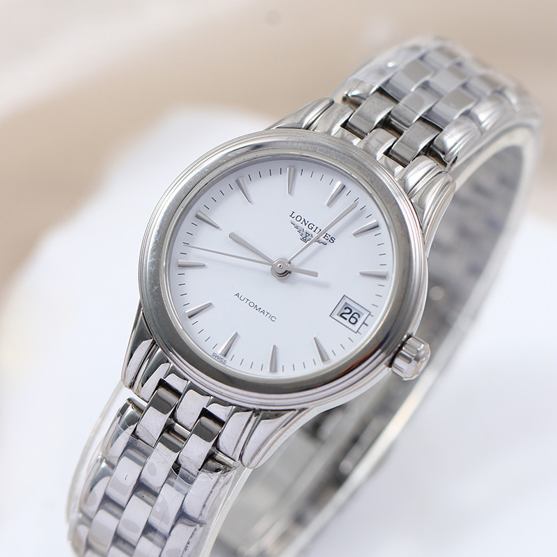 Longiness Military Flag Series นาฬิกากลไกอัตโนมัติ 26 มม. นาฬิกาสุภาพสตรี L4.274.4.14.6